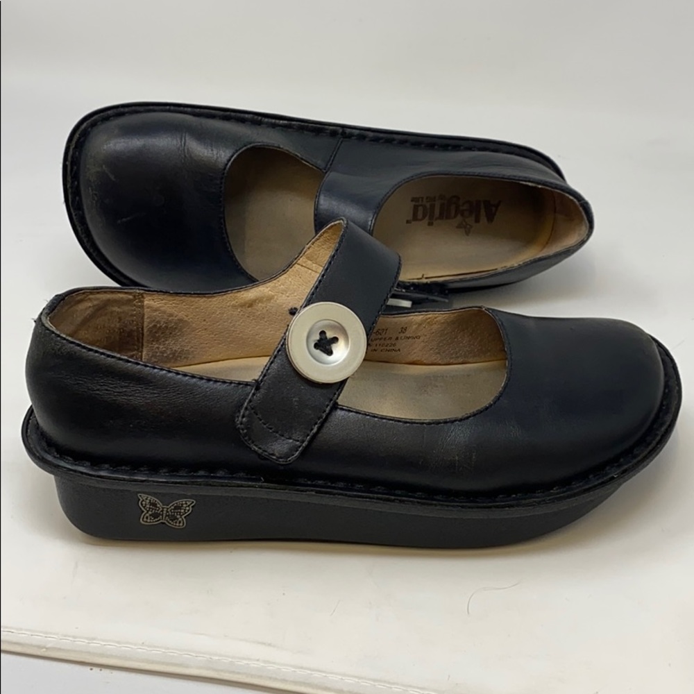 Algeria black Mary Jane shoes sz 38